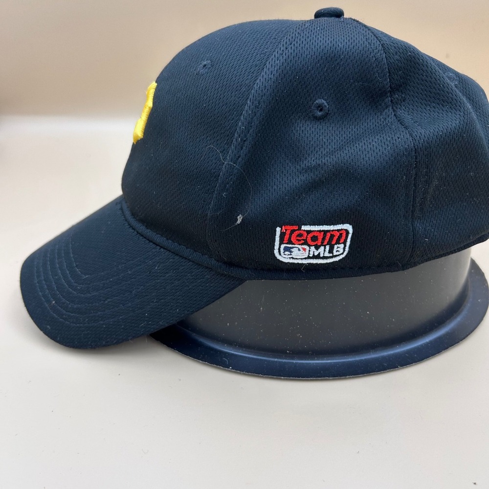 Pittsburgh Pirates MLB Baseball Cap OC Sports Black Yellow Adjustable Hat OSFM - Picture 2 of 6